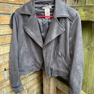 Philosophy Gray Jacket Classic Motorcycle Style